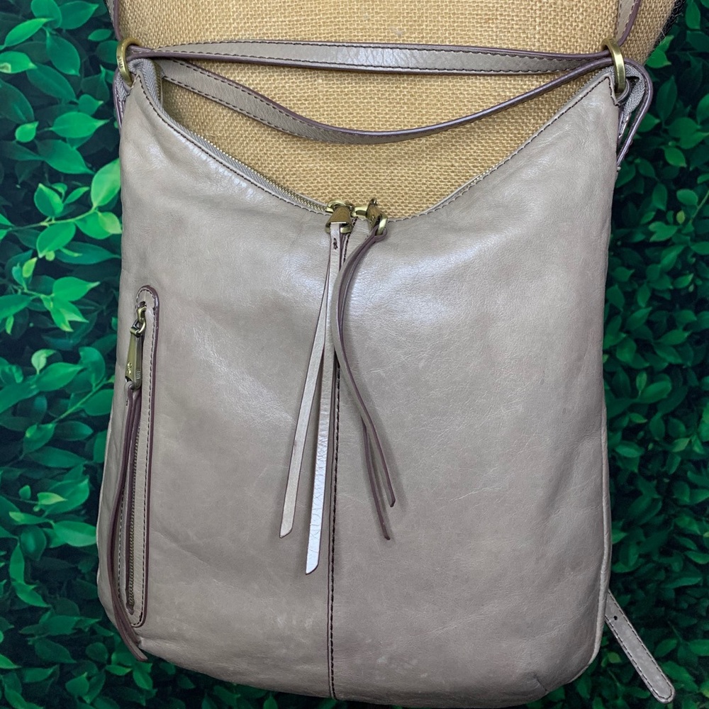 Grey hobo backpack/purse